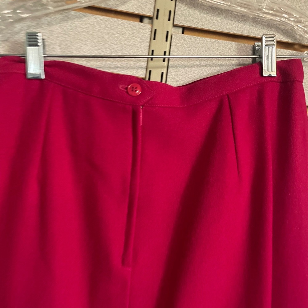 Kasper for‎ ASL Women's Wool Skirt Suit Set Blazer Jacket Size 16 Magenta - Picture 9 of 12